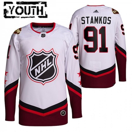 Tampa Bay Lightning Dresy Steven Stamkos 91 2022 NHL All-Star Bílý Authentic - Dětské Tampa Bay Lightning Dresy Steven Stamkos 91 2022 NHL All-Star Bílý Authentic - Dětské